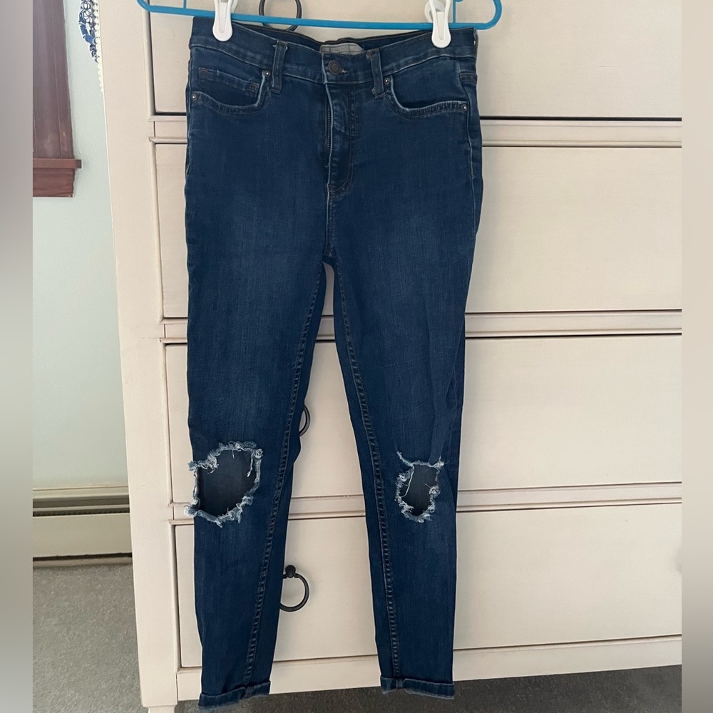 Free People Distressed Skinny Jeans